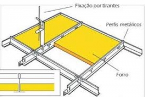 Forro + perfil metalico - Acusterm isolamentos termicos e acusticos